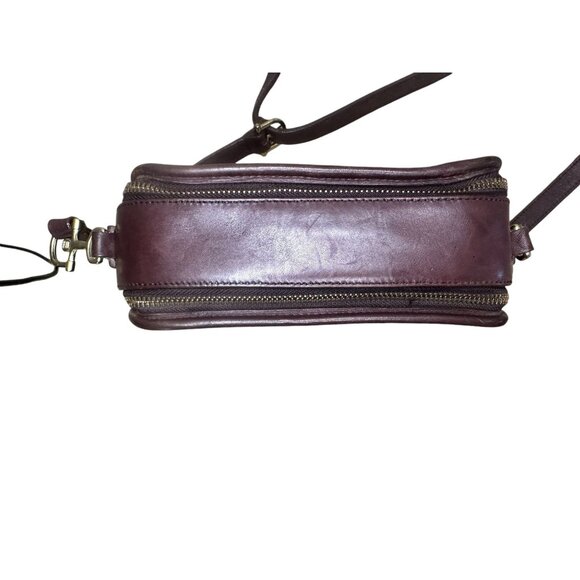 Etienne Aigner Small Crossbody Handbag Leather Brown Messenger Multi Pockets 90s - Picture 15 of 16